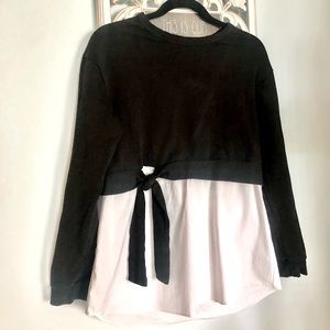 Drew Anthropologie Layered Blouse Black S